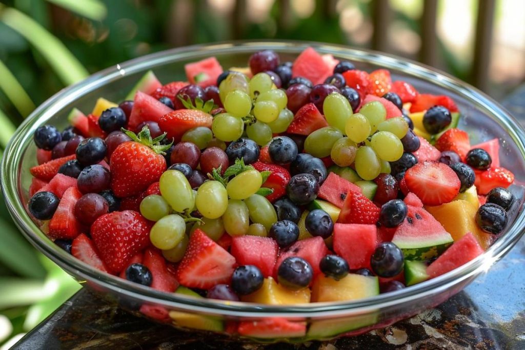 Avec quoi peut on accompagner une salade de fruits ?
