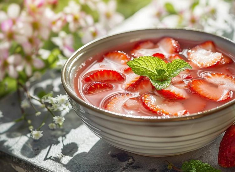 Soupe de fraises rafraîchissante : un délice sans cuisson