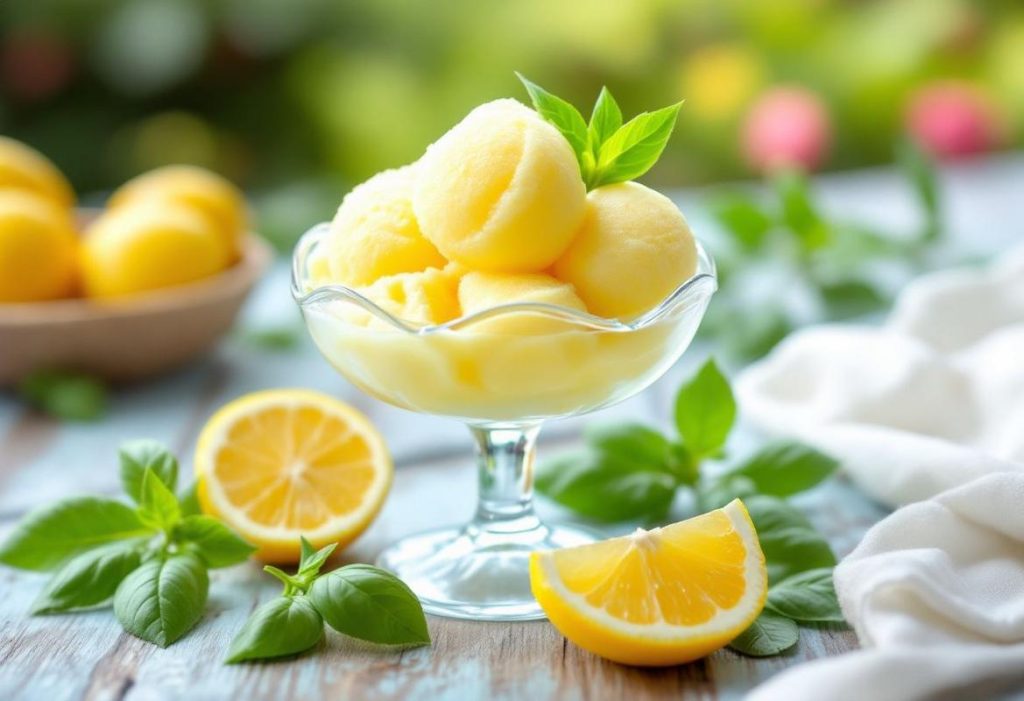 Sorbet citron basilic Novascope : une recette rafraîchissante