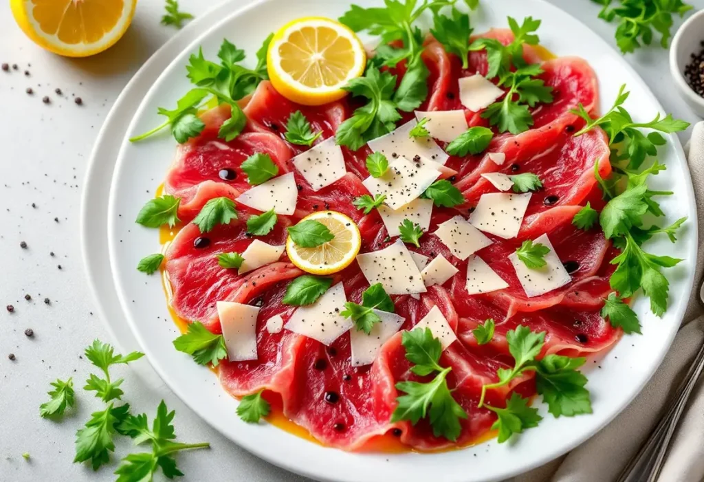 Découvrez le carpaccio de boeuf halal