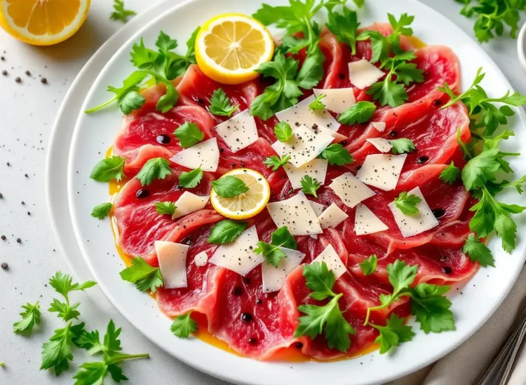 Découvrez le carpaccio de boeuf halal