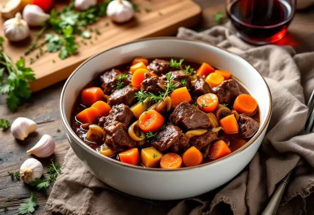 Boeuf bourguignon recette de grand-mère sans marinade