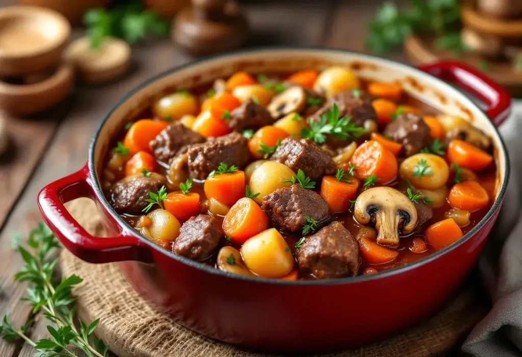 Temps de cuisson boeuf bourguignon cocotte en fonte